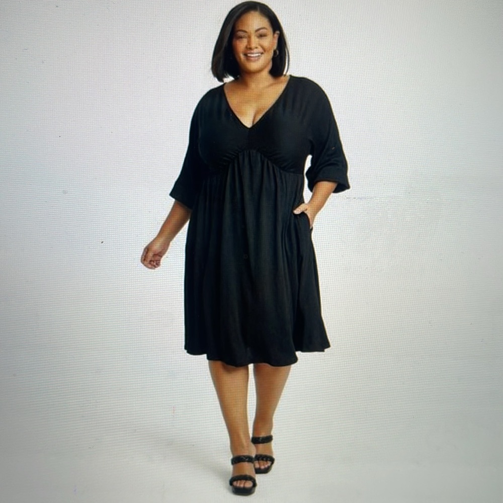 Ava & Viv Flowy Little Black Dress